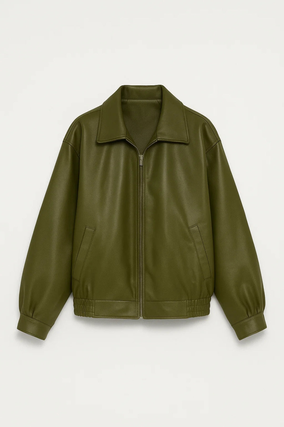 Dames Bomberjack Oversized met Rits en Reverskraag