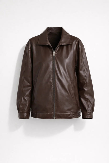 Oversized Bikerjas Dames met Rits - Veelzijdige Stijl