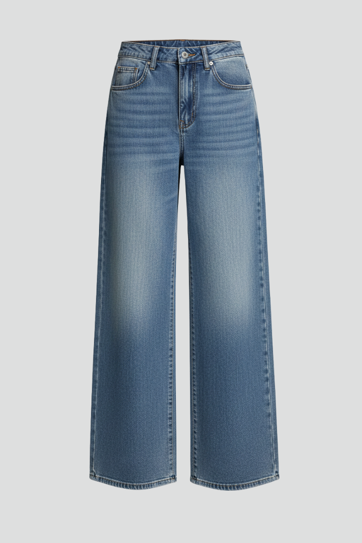 Dames Jeans Met Wijde Pijpen | Relaxed Fit Spijkerbroek 1