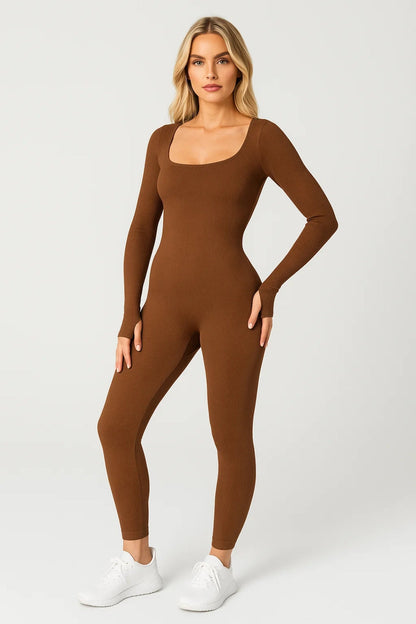 Dames Jumpsuit Lange Mouw Basic Alle Seizoenen - StudioMarella