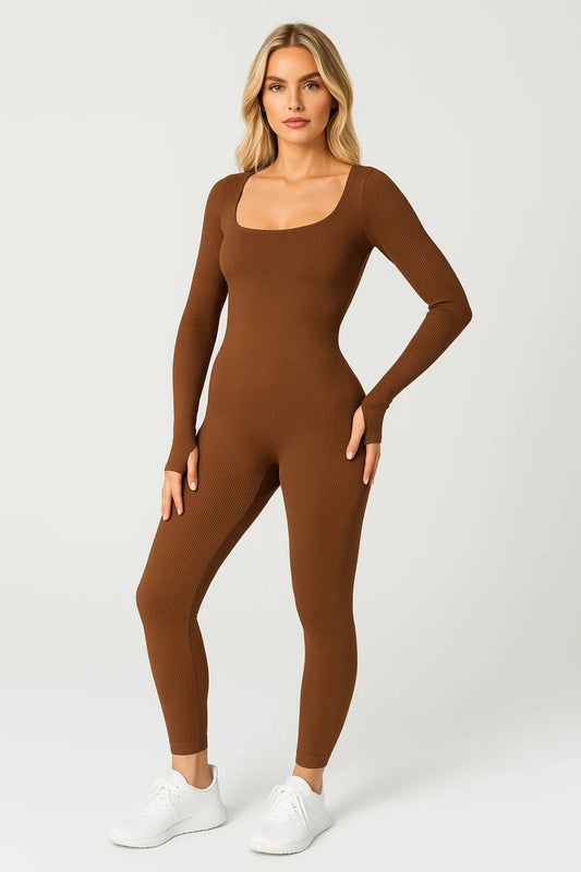 Dames Jumpsuit Lange Mouw Basic Alle Seizoenen - StudioMarella