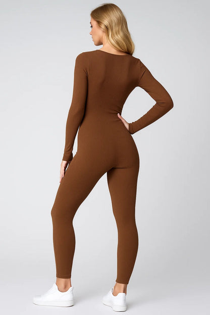 Dames Jumpsuit Lange Mouw Basic Alle Seizoenen