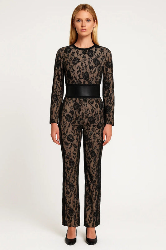 Lange Dames Jumpsuit Met Bloemenprint Elegant - StudioMarella