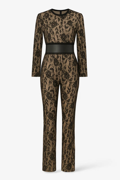 Lange Dames Jumpsuit Met Bloemenprint Elegant