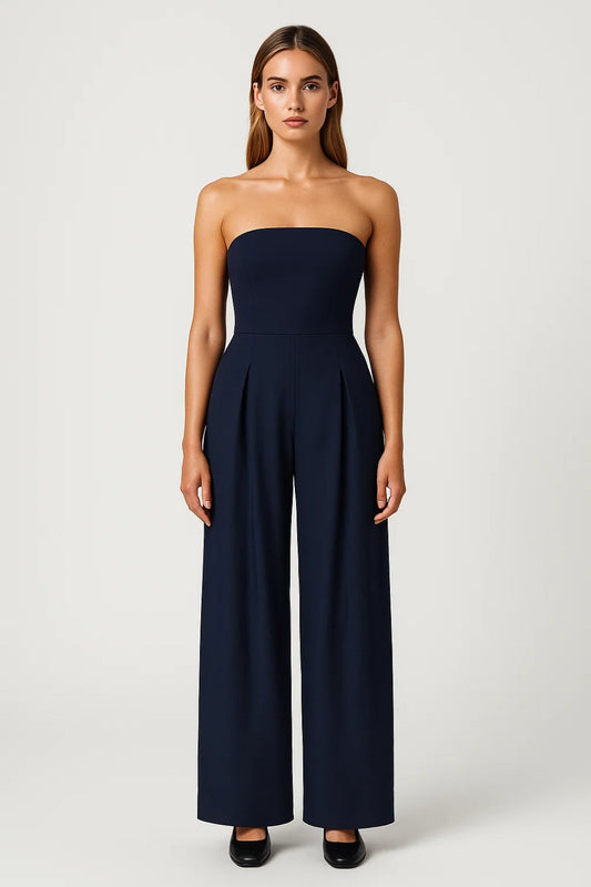 Dames Jumpsuit Strapless Wijd Been Hoge Taille Elegante Zomerjurk - StudioMarella