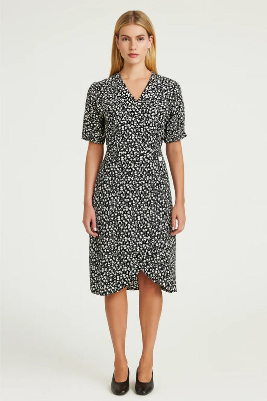 Dames Jurk Midi - Bloemen Wikkeljurk Elegant Zomer - StudioMarella