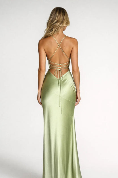Elegante Maxi Jurk voor Dames met Spaghettibandjes en Hoge Split