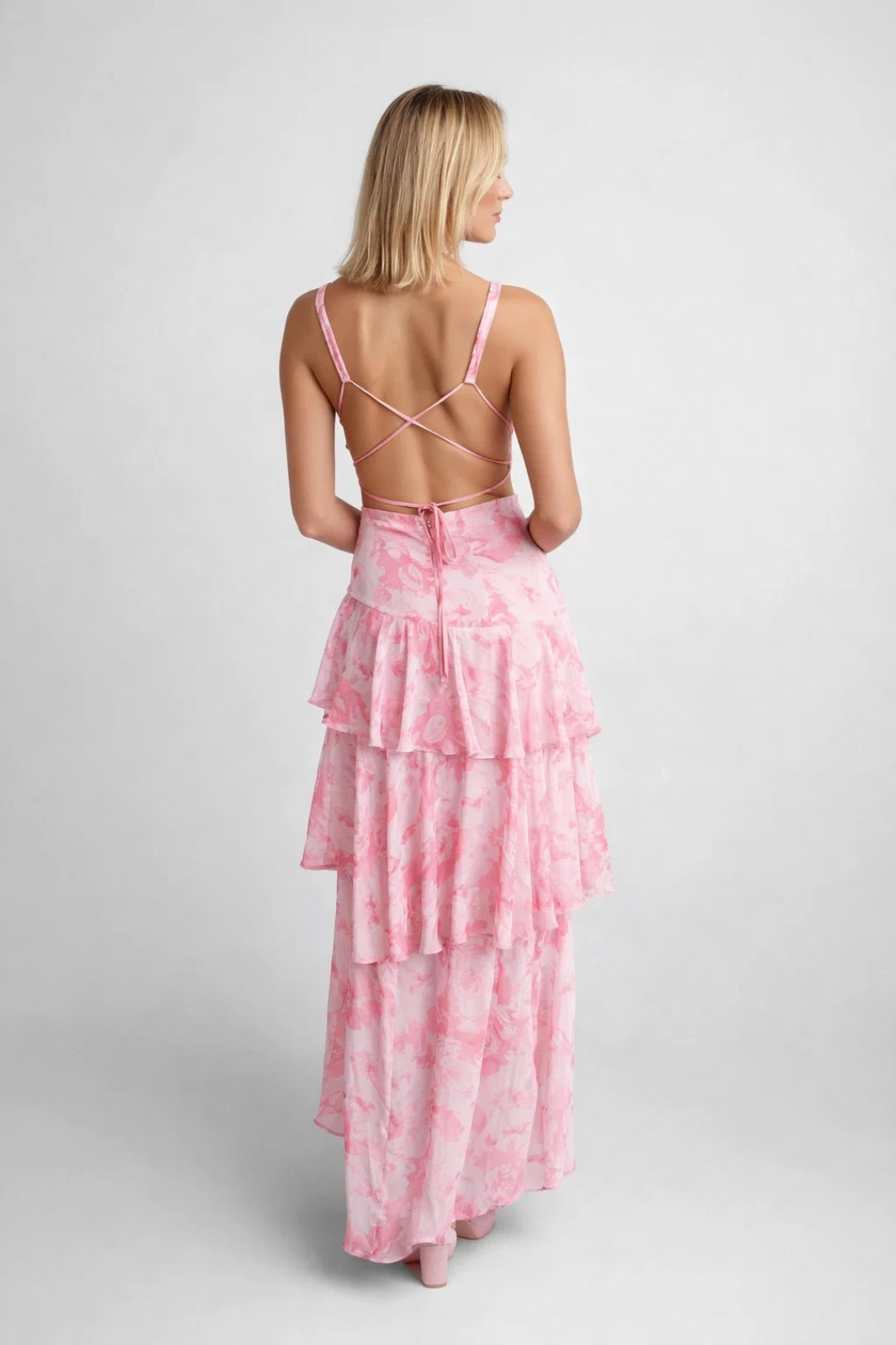 Vrouwelijke Zomerjurk Dames met Bloemenprint en Diepe V-hals