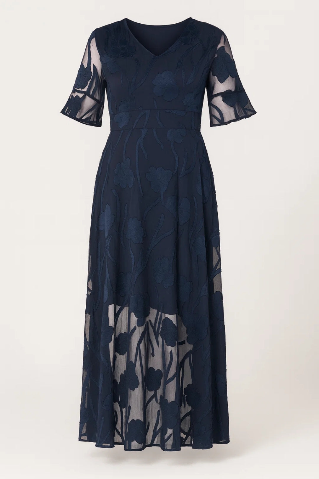 Midi Jurk voor Dames met V-hals en Bloemenprint - StudioMarella