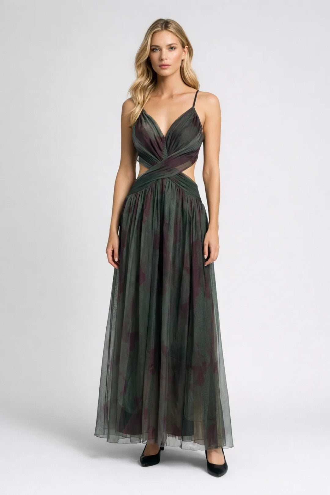 Dames Maxi Jurk met V-hals en Spaghettibandjes Zomerjurk - StudioMarella
