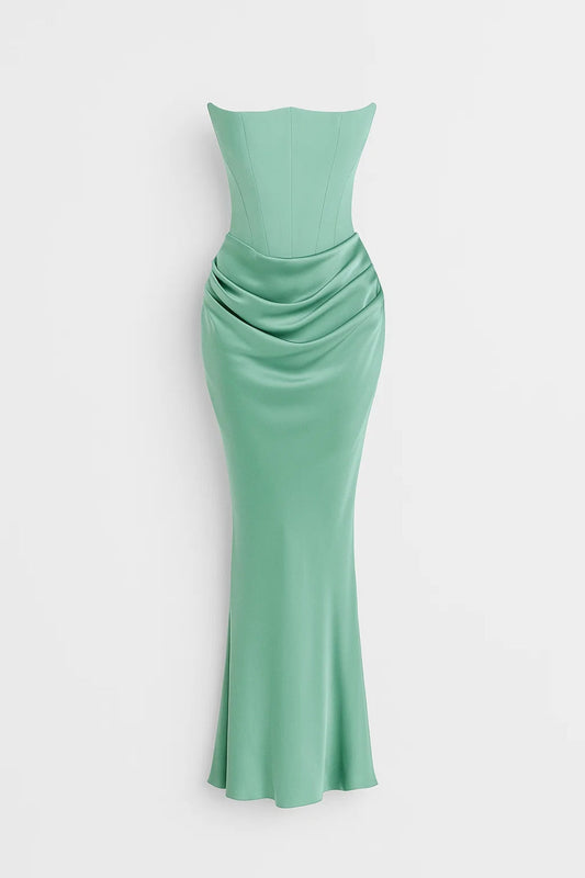 Dames Maxi Jurk Strapless Corset Stijlvol Getailleerd - StudioMarella