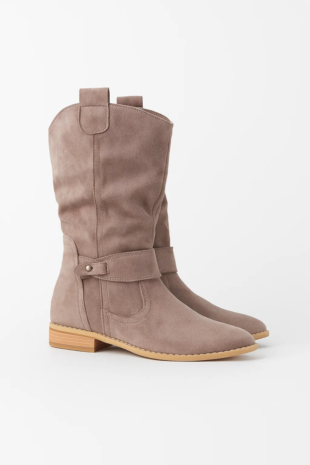 Dames Laarzen Slouchy Model met Gesp Klassieke Stijl