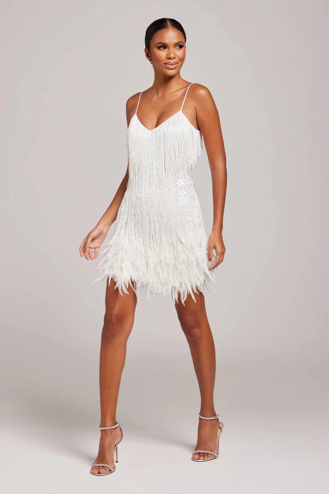 Dames Mini Jurk met Veren Zoom | Chic en Elegante Jurk 1