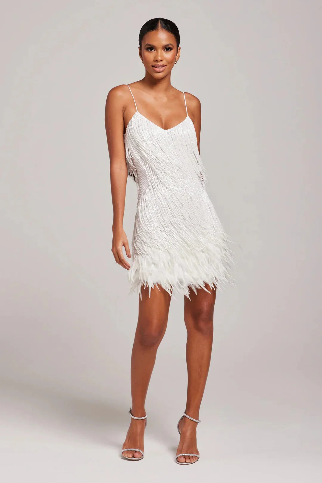 Dames Mini Jurk met Veren Zoom | Chic en Elegante Jurk 2