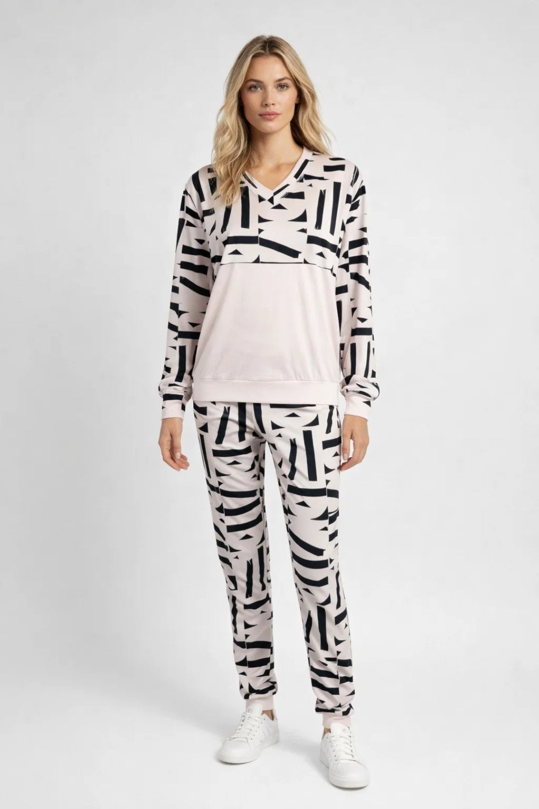 Dames Trainingspak met Sweatshirt en Joggingbroek Grafische Print Casual - StudioMarella