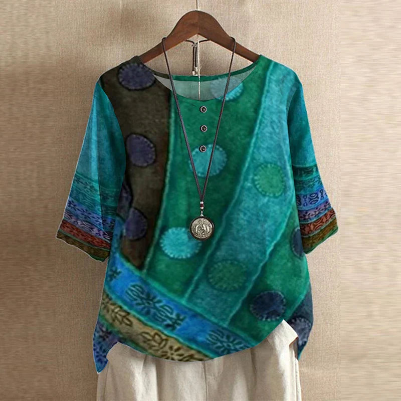 Damesblouse Bloemenprint | 3/4 Mouwen 2