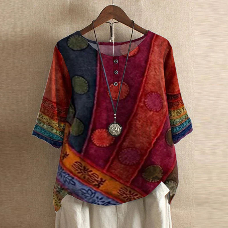 Damesblouse Bloemenprint | 3/4 Mouwen 3