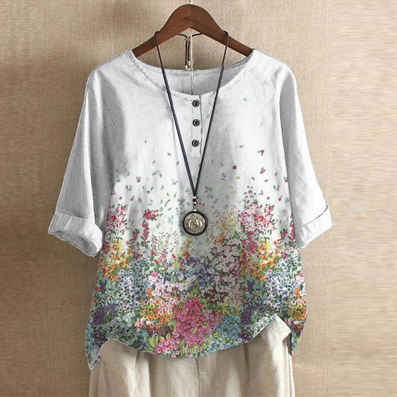 Damesblouse Bloemenprint | 3/4 Mouwen 6