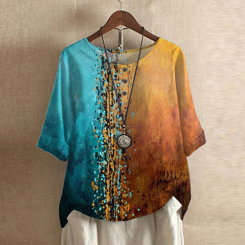 Damesblouse Bloemenprint | 3/4 Mouwen 7