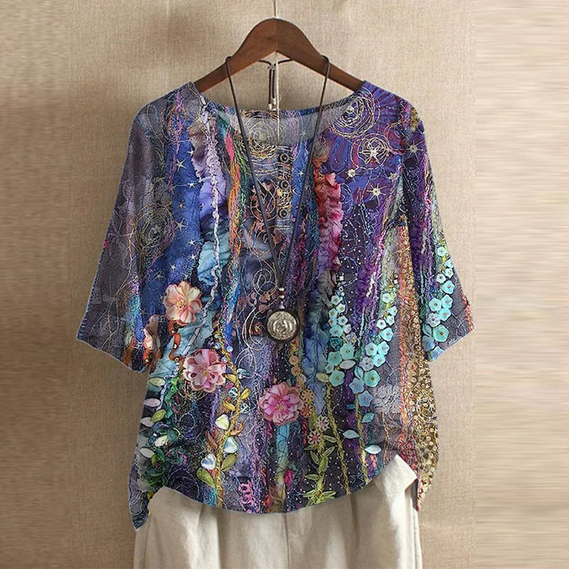Damesblouse Bloemenprint | 3/4 Mouwen 8