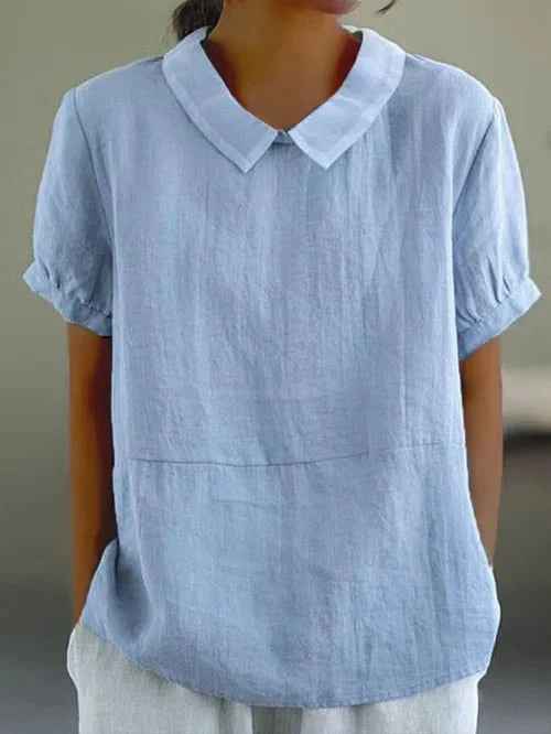 Vrouwelijke Blouse met Peter Pan Kraag - StudioMarella