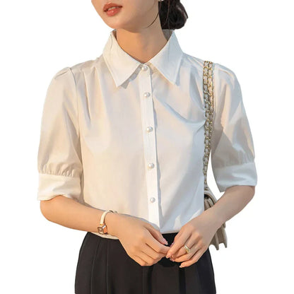 Vrouwelijke Zomer Blouse Elegant Formeel