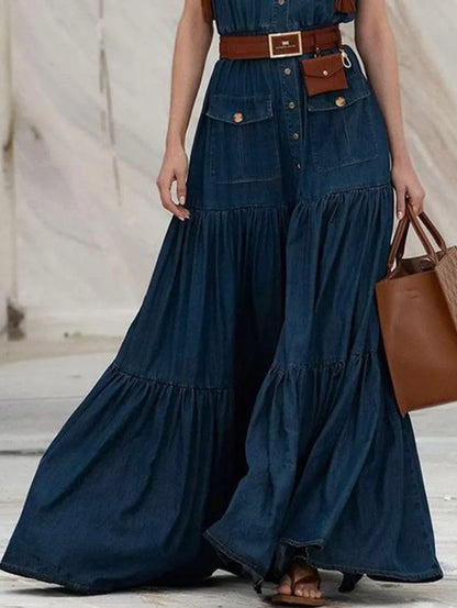 Diva Jurk van Stretch Denim voor Vrouw