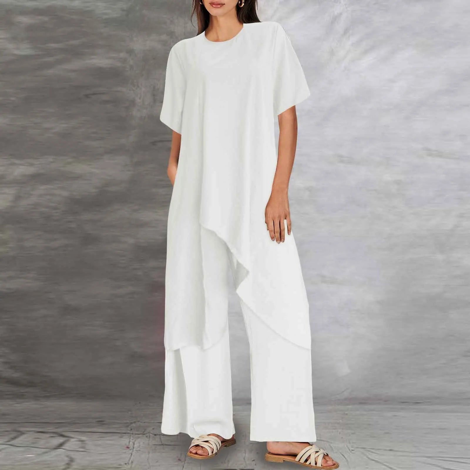 Comfortabele Katoen Linnen Broek en Top Set - StudioMarella