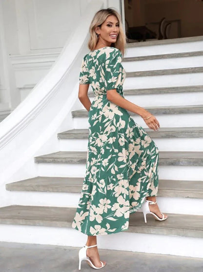 Jurk met Bloemen Zomerjurk Vrouwelijk en Stijlvol