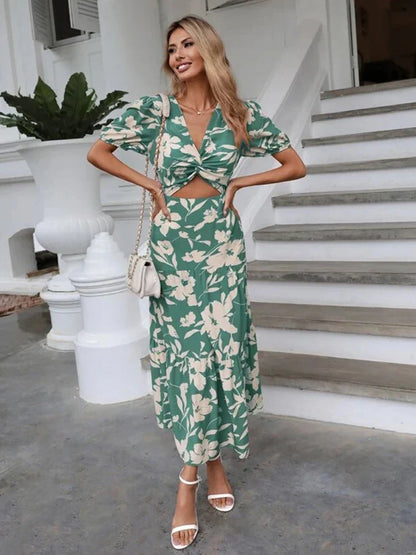 Jurk met Bloemen Zomerjurk Vrouwelijk en Stijlvol