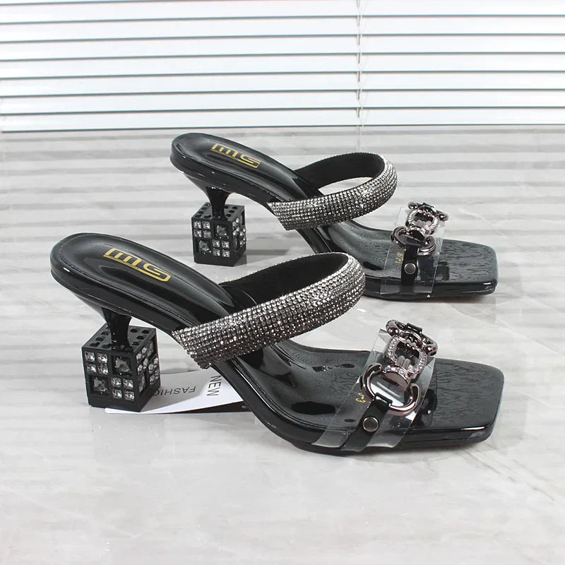 Kristallen Sandalen met Gesp voor Vrouw