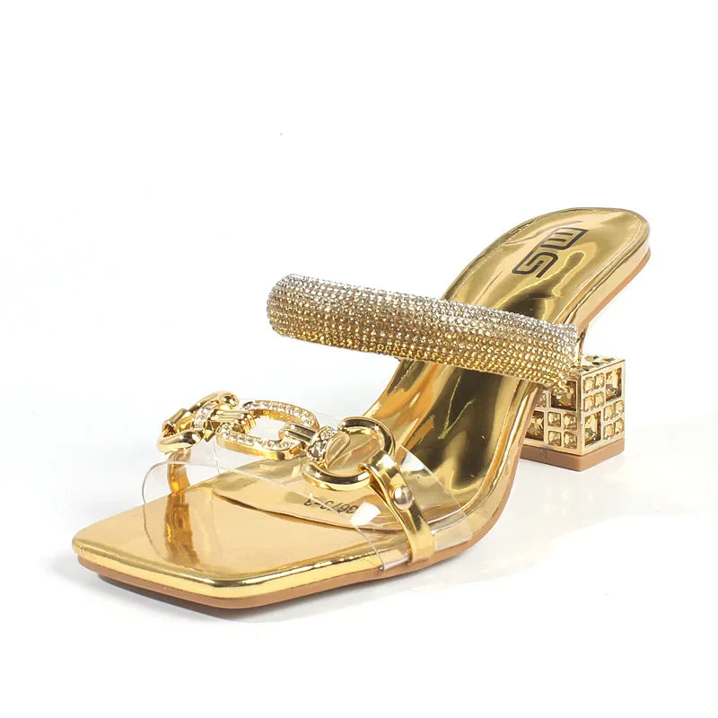 Kristallen Sandalen met Gesp voor Vrouw