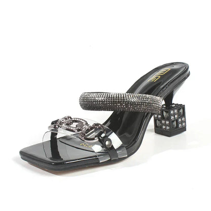 Kristallen Sandalen met Gesp voor Vrouw