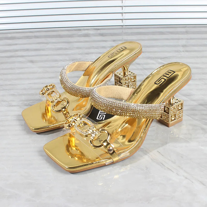 Kristallen Sandalen met Gesp voor Vrouw