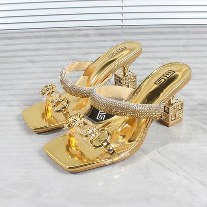 Kristallen Sandalen met Gesp voor Vrouw