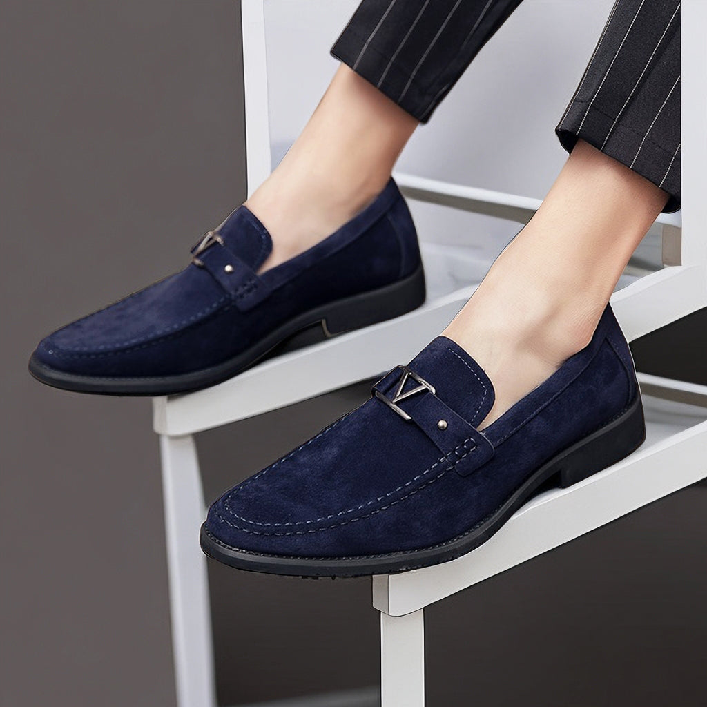 Luxe Heren Slippers Zwart Leer Comfortabel