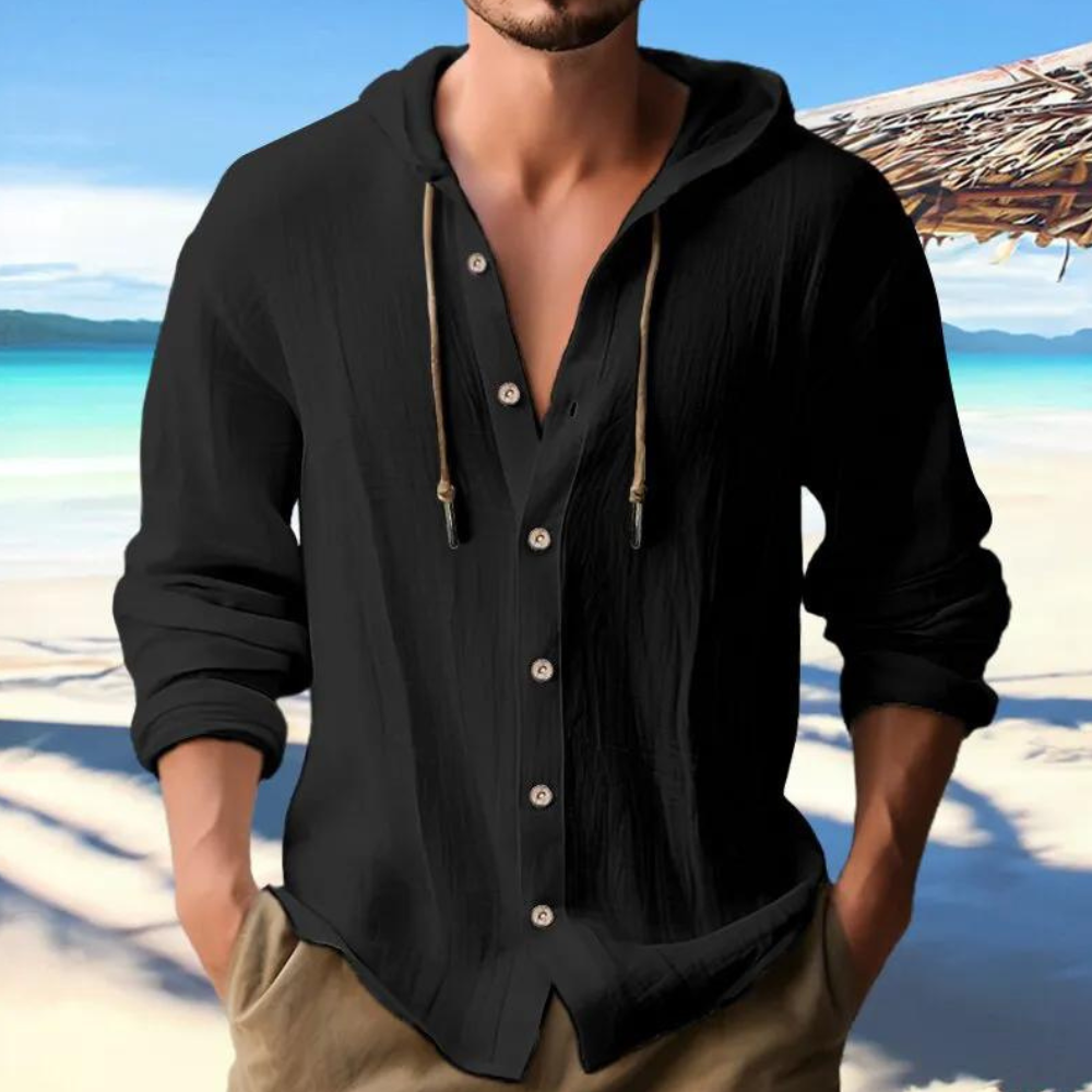 Herenshirt Capuchon Casual Modern Sportief