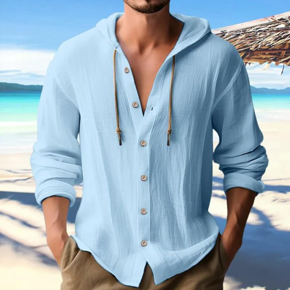 Herenshirt Capuchon Casual Modern Sportief