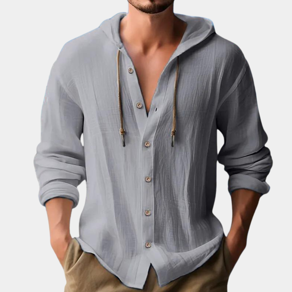 Herenshirt Capuchon Casual Modern Sportief