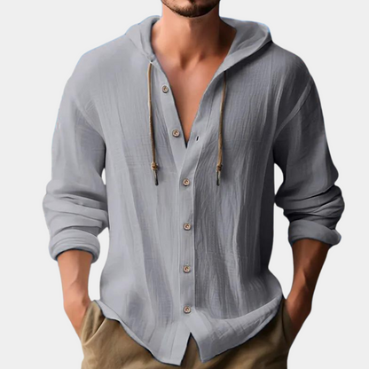 Herenshirt Capuchon Casual Modern Sportief