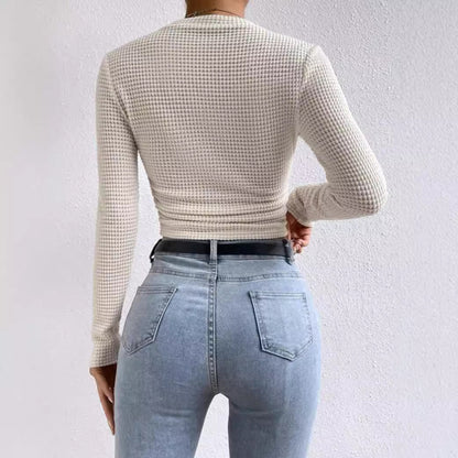 Dames Top Kort Model Lange Mouwen