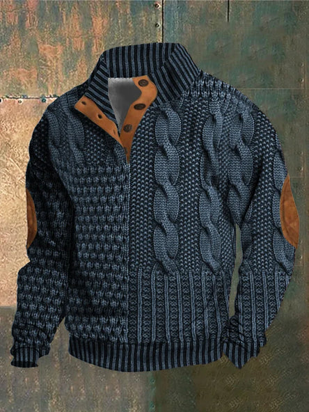 Herensweater Retro Stijl Comfortabel Modern