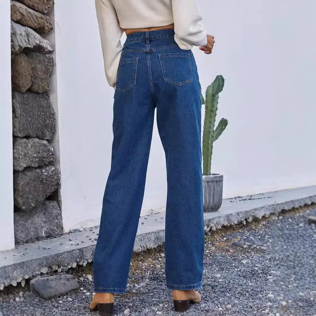 Dames Jeans High Waist Donkerblauw