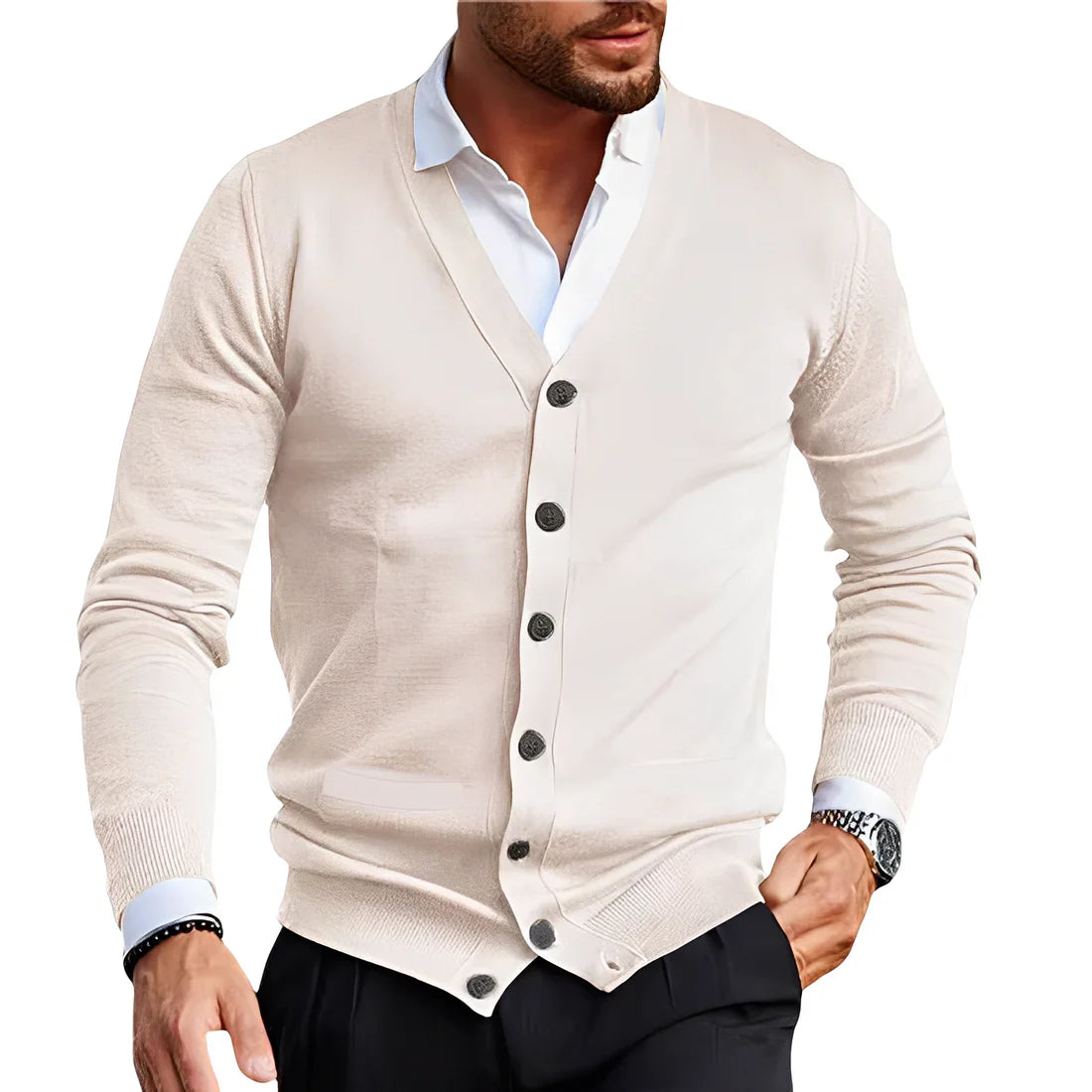 Herensweater Cardigan Versatile en Stijlvol - StudioMarella