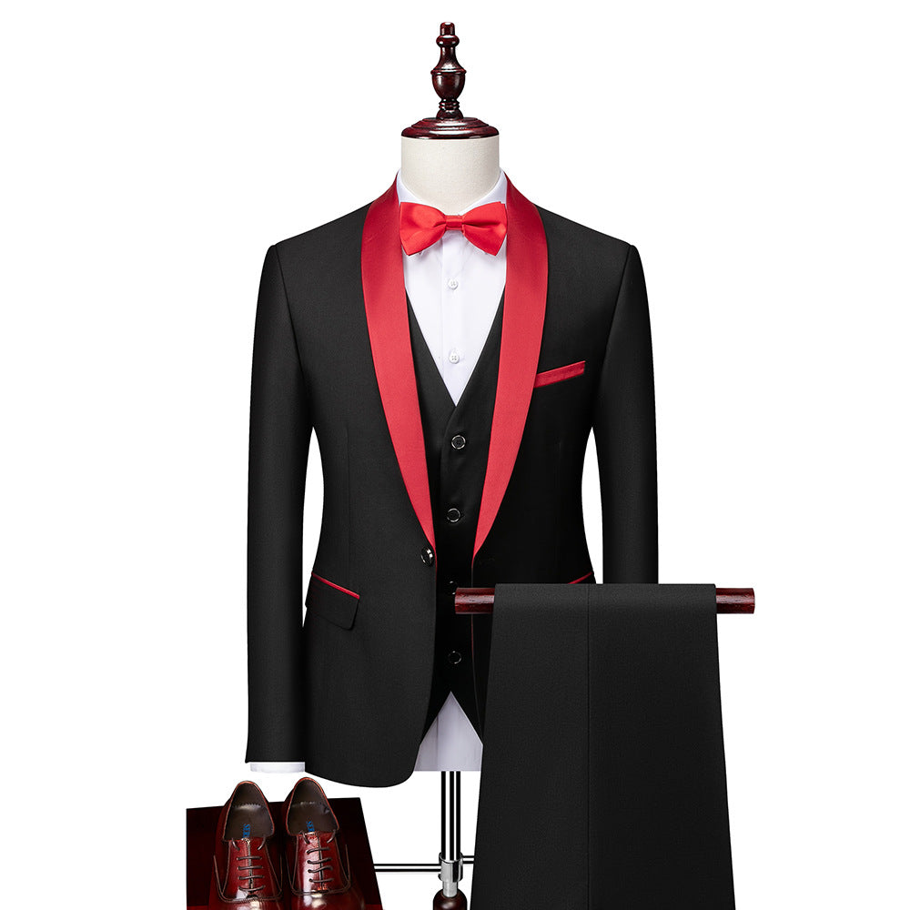 Heren Pak Zwart Slim Fit Elegante Stof