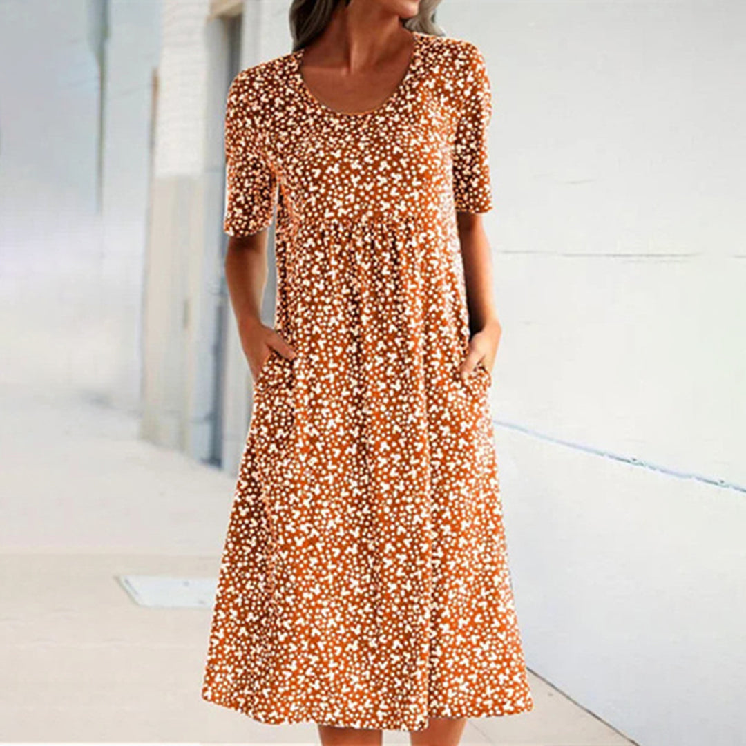 Vrouwelijke Zomerjurk Bloemenprint Casual Jurk