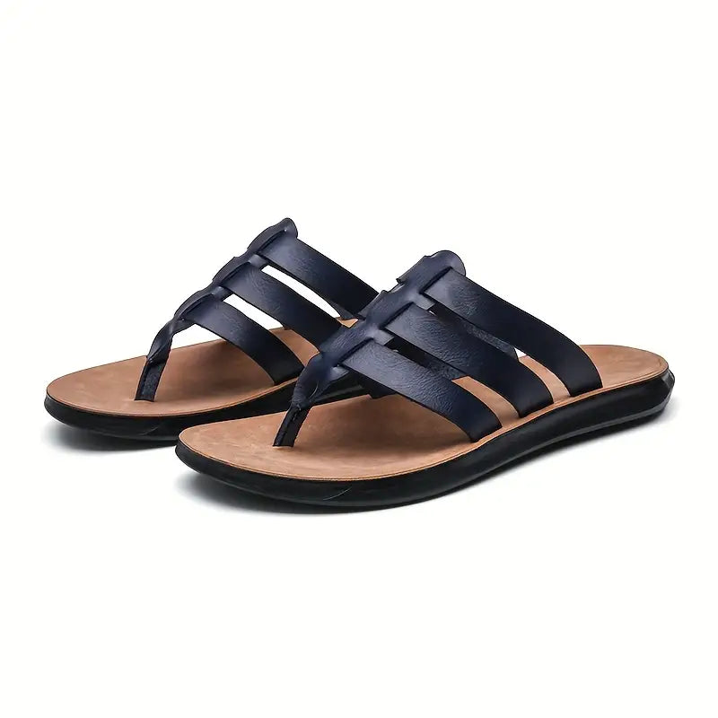 Leren Sandalen Vintage Stijl Ventilerend