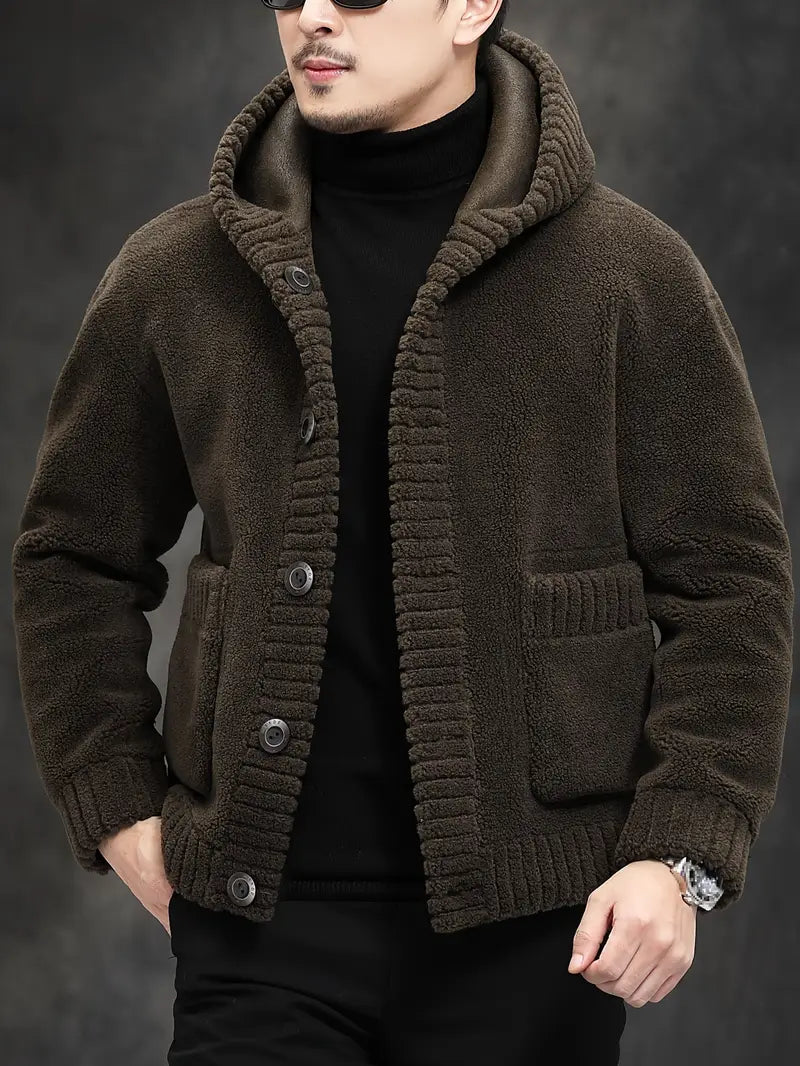 Heren Hoodie Warme Gebreide Jas Comfortabel