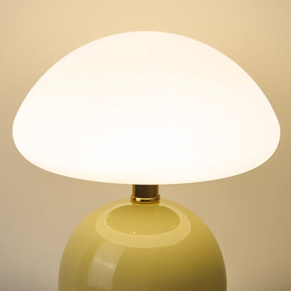 Keramische Tafellamp met Rotomold Kap - Warm Wit LED 3000K - Ø 20 cm - Scandinavische Designlamp