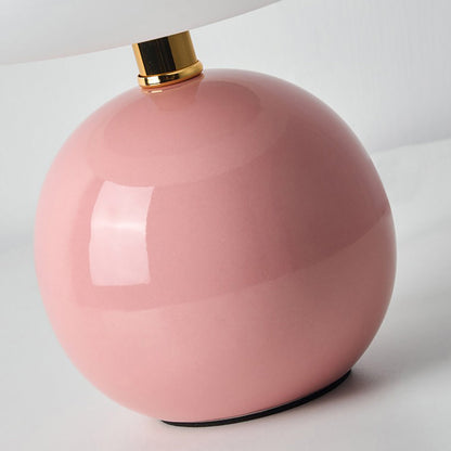 Keramische Tafellamp met Rotomold Kap - Warm Wit LED 3000K - Ø 20 cm - Scandinavische Designlamp
